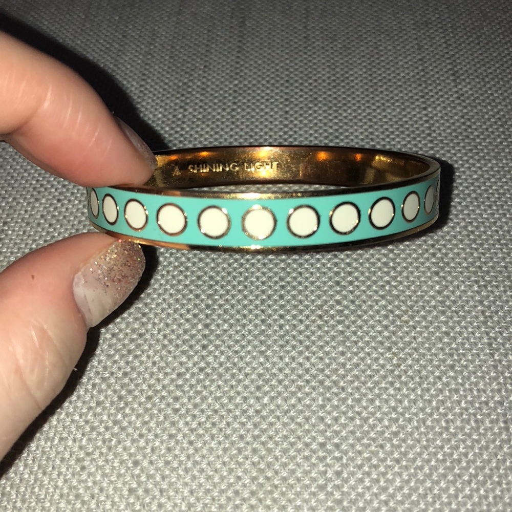 Kate Spade gold polka dot bangle bracelet